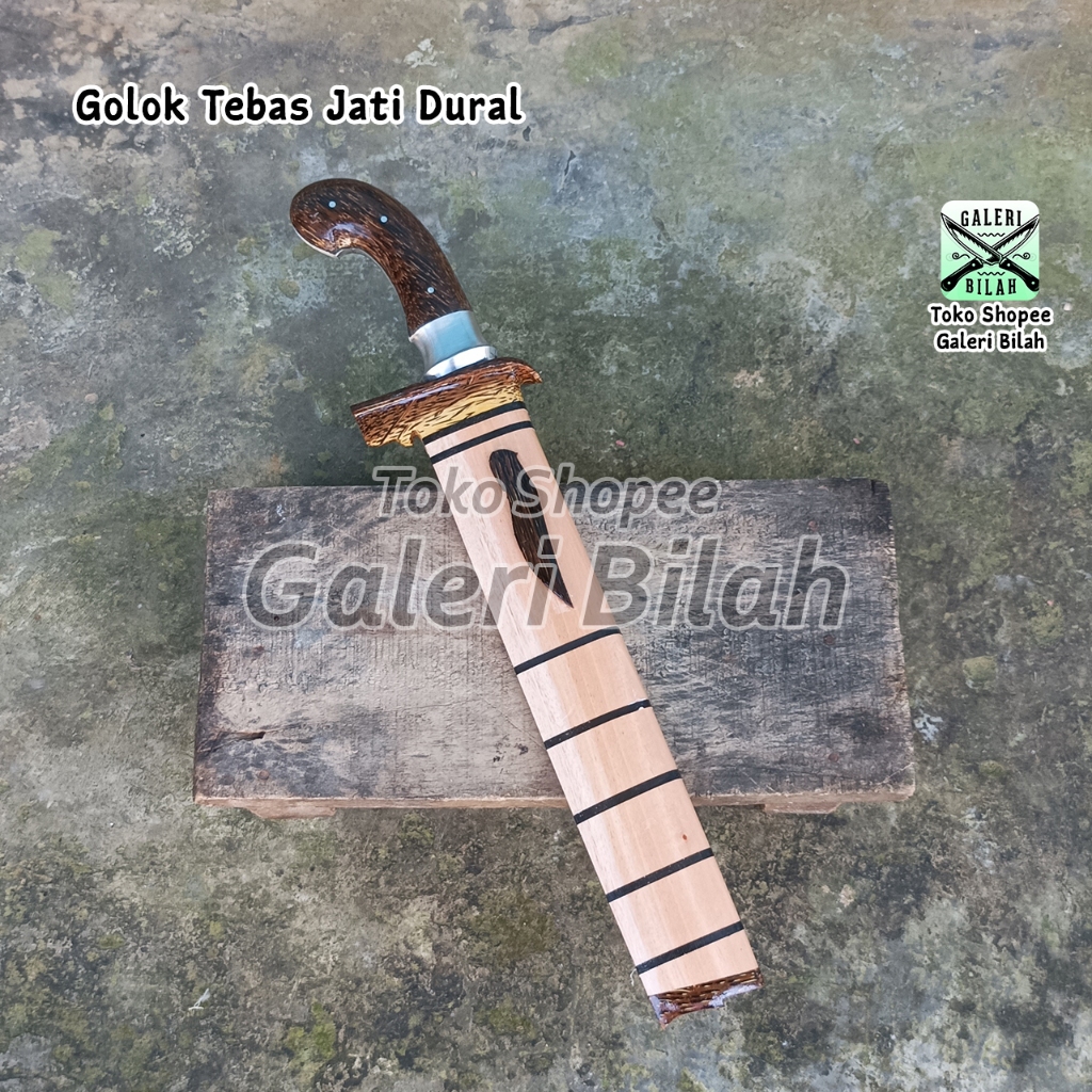 Golok Kebun Bahan Baja Per Tajam Golok Potong Kayu Bambu Golok Jati Duralium Siap Pakai