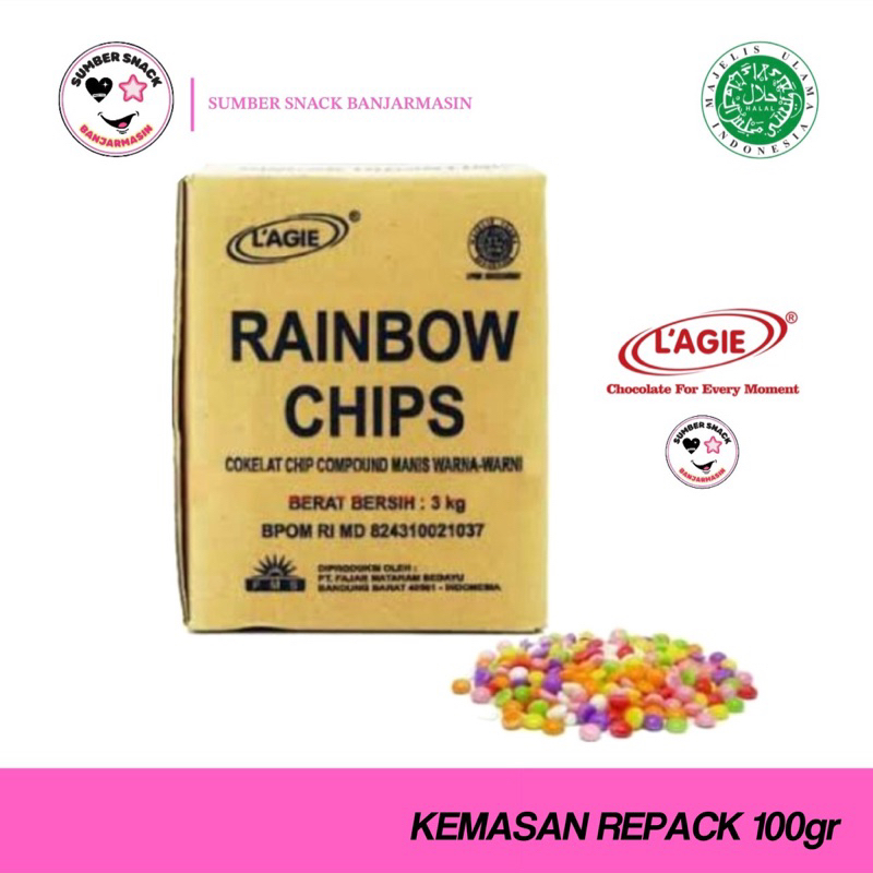 

Lagie Rainbow Chips (Repack 100g)