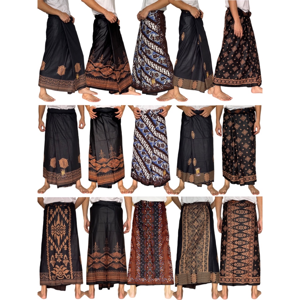 Sarung Batik JHS TTS Pria Kain Rayon Jarik Motif Pekalongan Sudah Jahit New Panjang Lebar Wanita New