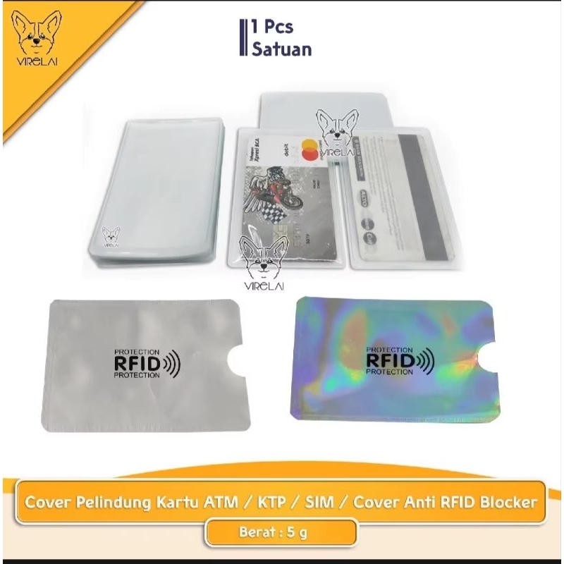 

[1/10 Pcs] Cover Pelindung Kartu ATM / KTP / SIM / Cover Anti RFID Blocker