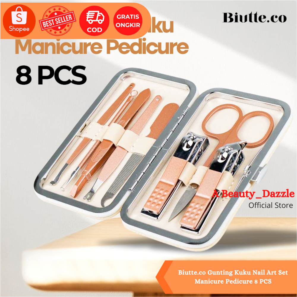 Gunting Kuku Nail Art Set Manicure Pedicure 8 PCS - Aksesori Perawatan Kuku