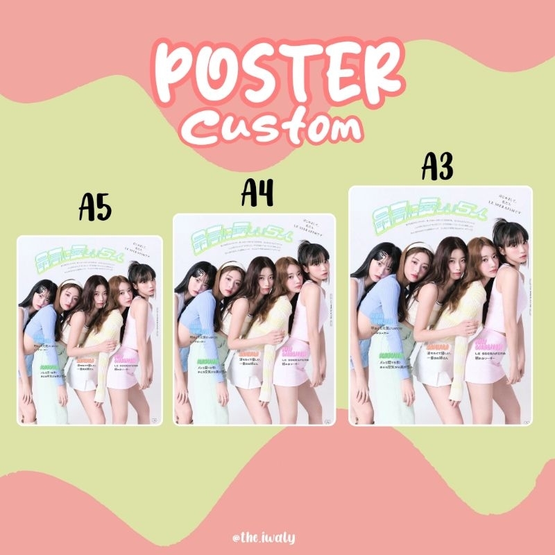 

POSTER CUSTOM A5/A4/A3 POSTER KPOP, ANIME, POSTER CUSTOM