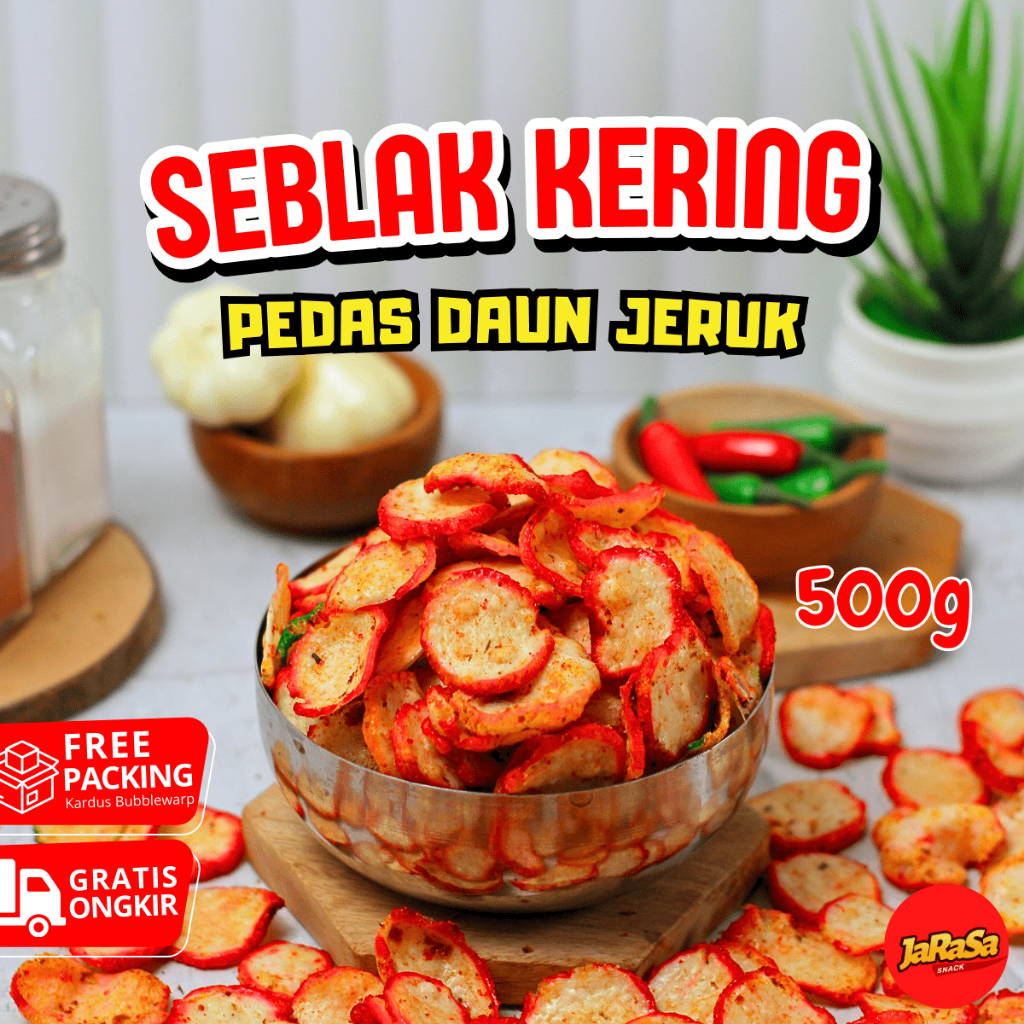 

SEBLAK KERING 500 GRAM PEDAS DAUN JERUK CEMILAN SNACK
