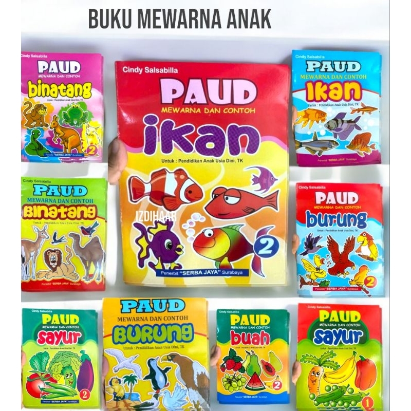 Buku Mewarnai Anak TK SD Seri Menggambar Beserta Contohnya