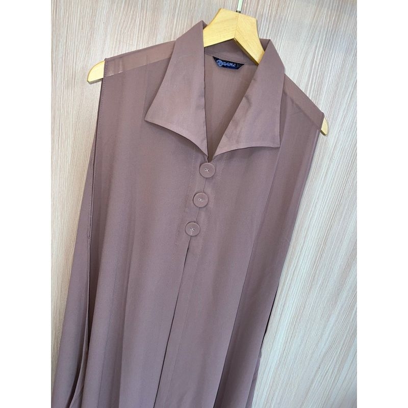 FREE ONGKIR LONG VEST OUTER CERUTTY / CERUTTY POLOS TANPA LENGAN MODEL KANCING / OUTER HIJAB