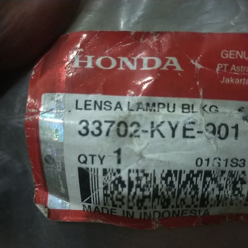 33702-KYE-901 HGP AHM 100% ORIGINAL KACA STOP MEGAPRO MONOSHOCK 33702KYE901