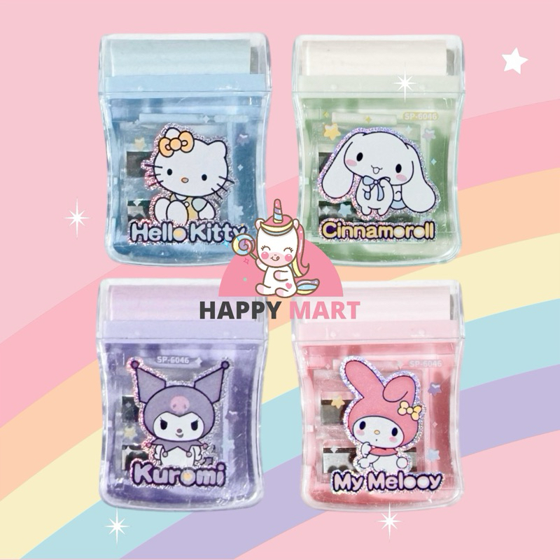 

Serutan / rawutan 2in1 motif sanrio HOLO kuromi / melody / cinnamoroll