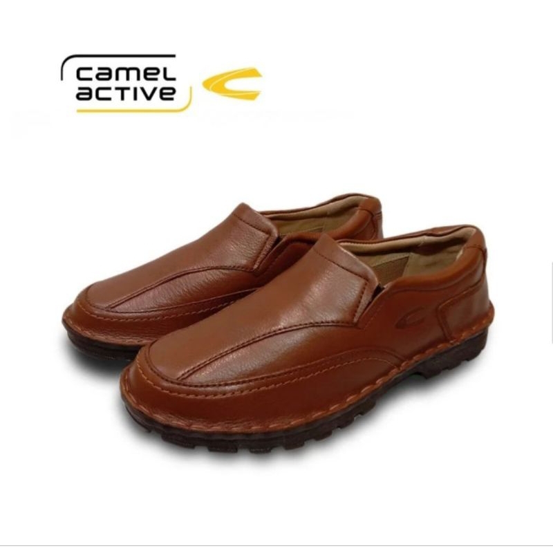 Sepatu Camel Active Dark Tan Gregant Leather Shoes Original