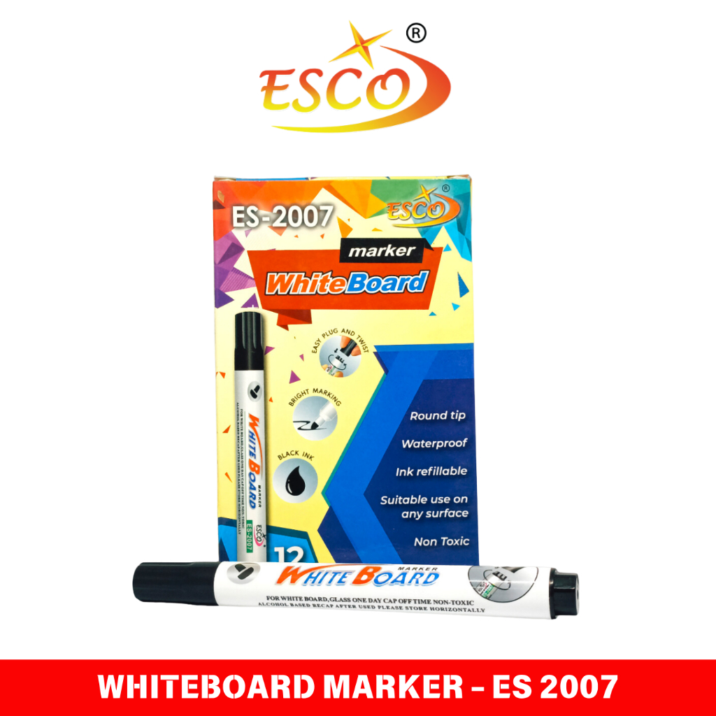 

Spidol Whiteboard Hitam Papan Tulis Bisa Dihapus ESCO ES 2007