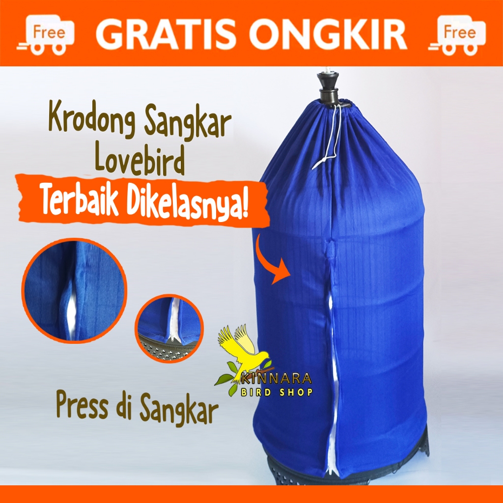 Kerodong/Krodong Sangkar Kandang Burung Lovebird Transparan
