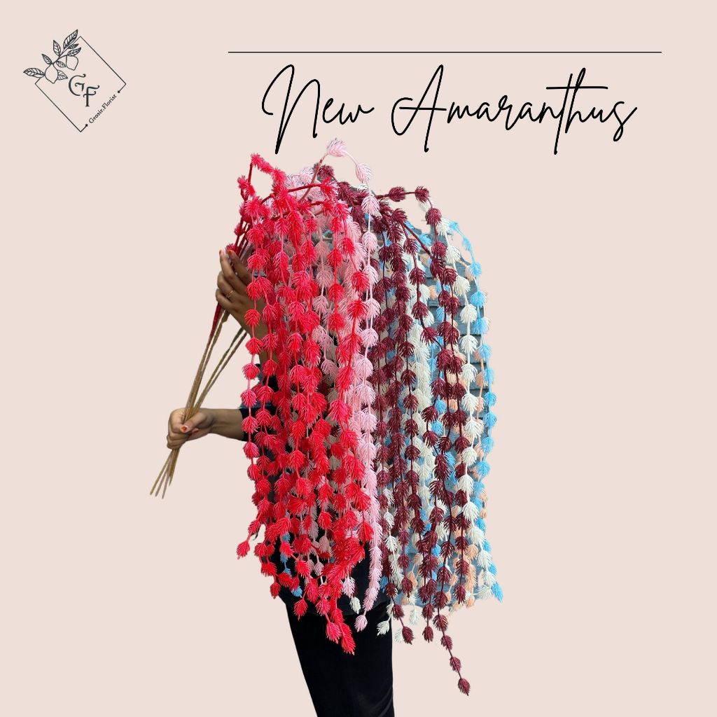 TERLENGKAP HANGING NEW AMARANTHUS ARTIFICIAL BUNGA HIAS DEKORASI WEDDING PERLENGKAPAN PELAMINAN