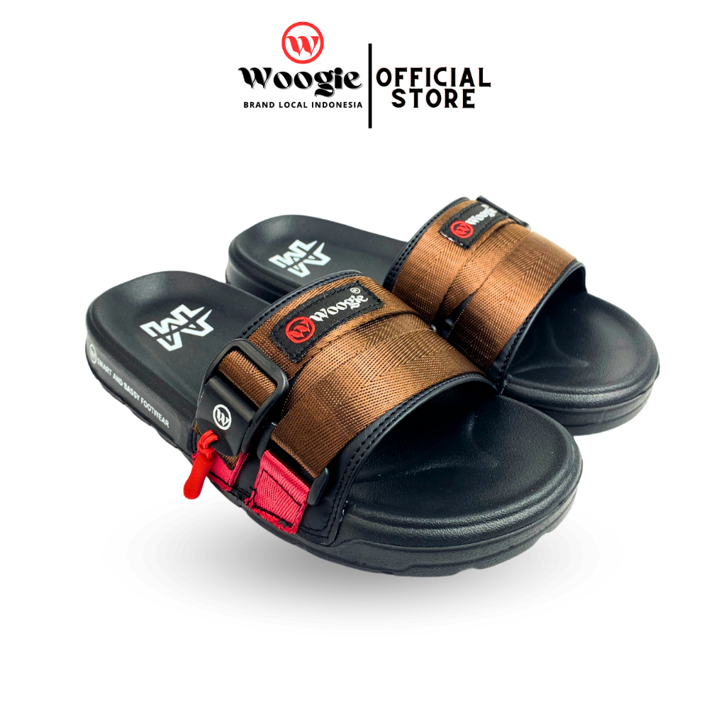 Sandal Woogie Jeff Selop Pria Wanita Tali Casual Premium