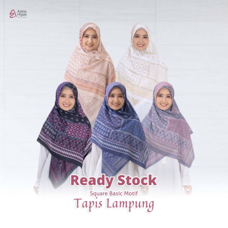 Kerudung Mewah / Square Tapis Lampung / Segi Empat Model Corak / Hijab Segi Empat