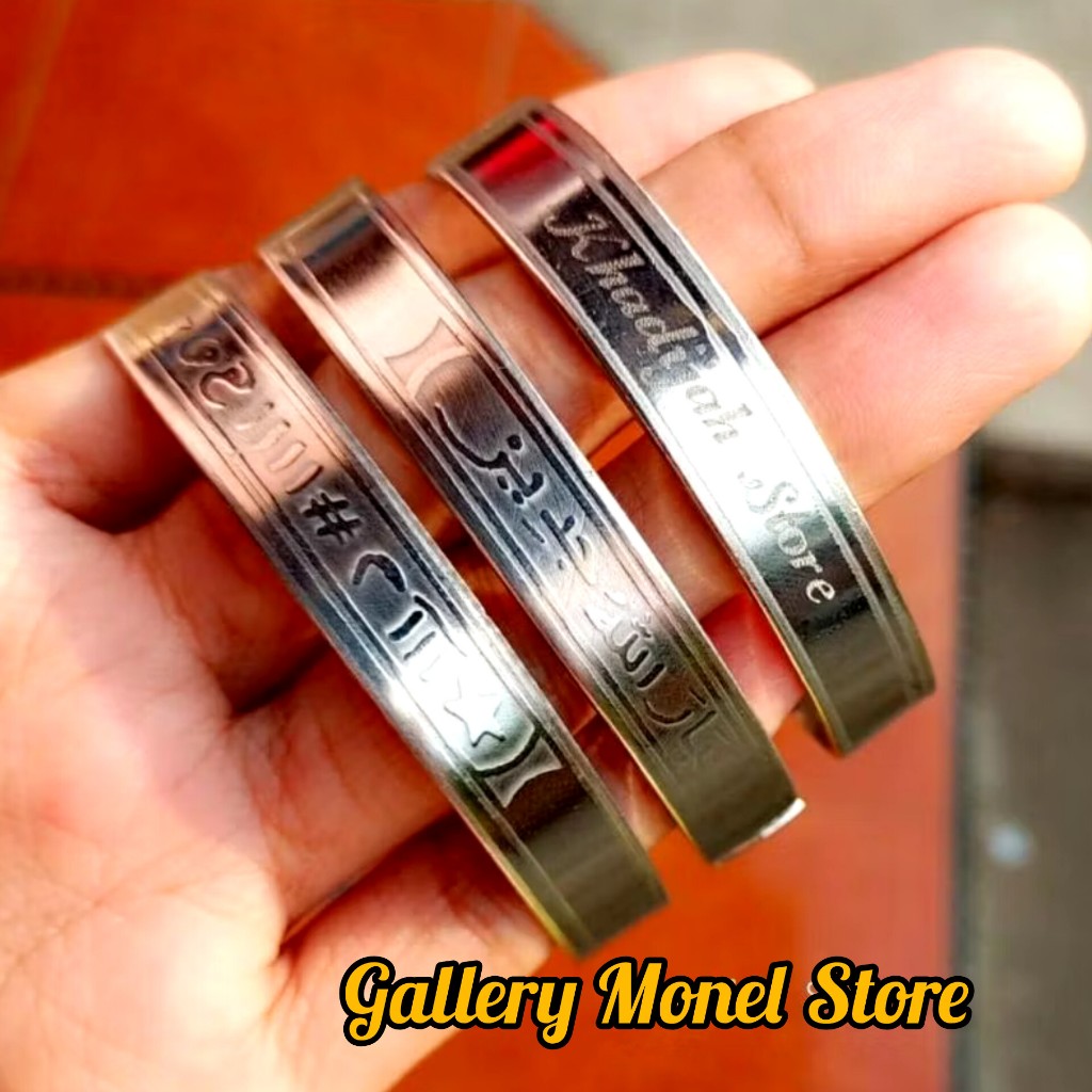 (TERBARU) GELANG RAJAH SULAIMAN TENGAH POLOS UKIR NAMA