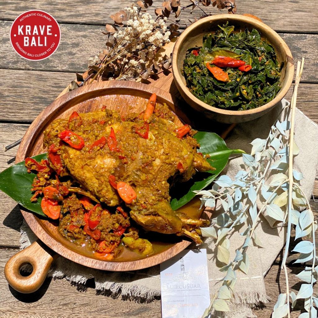 

Ayam Kampung Betutu Mersucuar & Lawar Singkong 1200 Gram 1 Ekor - Makanan Khas Bali Asli - Krave Bali