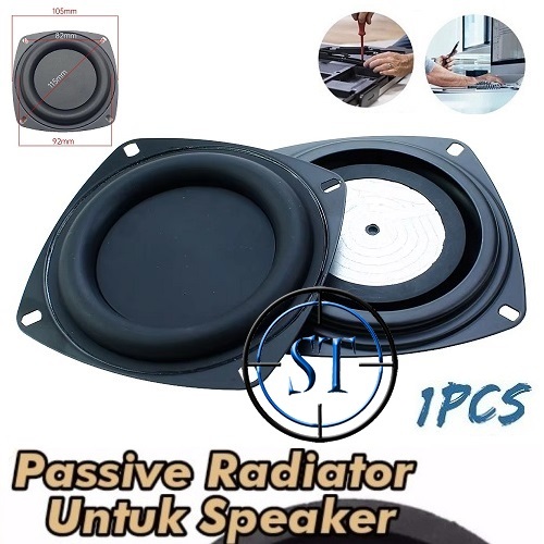 Bass Passive Radiator 4" Speaker Brushed Alumunium Membrane 4 Inch Penambah Suara Bass Pasif 4 Inch 