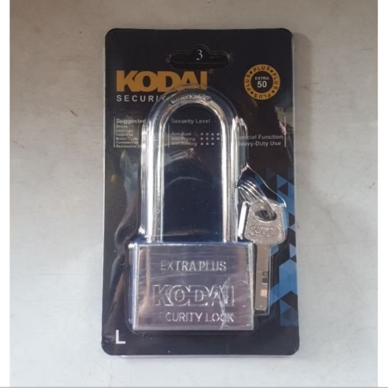 gembok leher panjang 50 mm gembok pintu rumah kunci gembok motor merk kodai