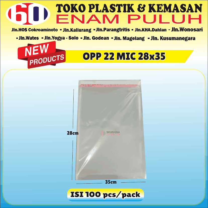 

Plastik opp lem tebal 25 mic 28x35 28x35 seal 100 lembar pcs kaca 25 micron undangan bening mura