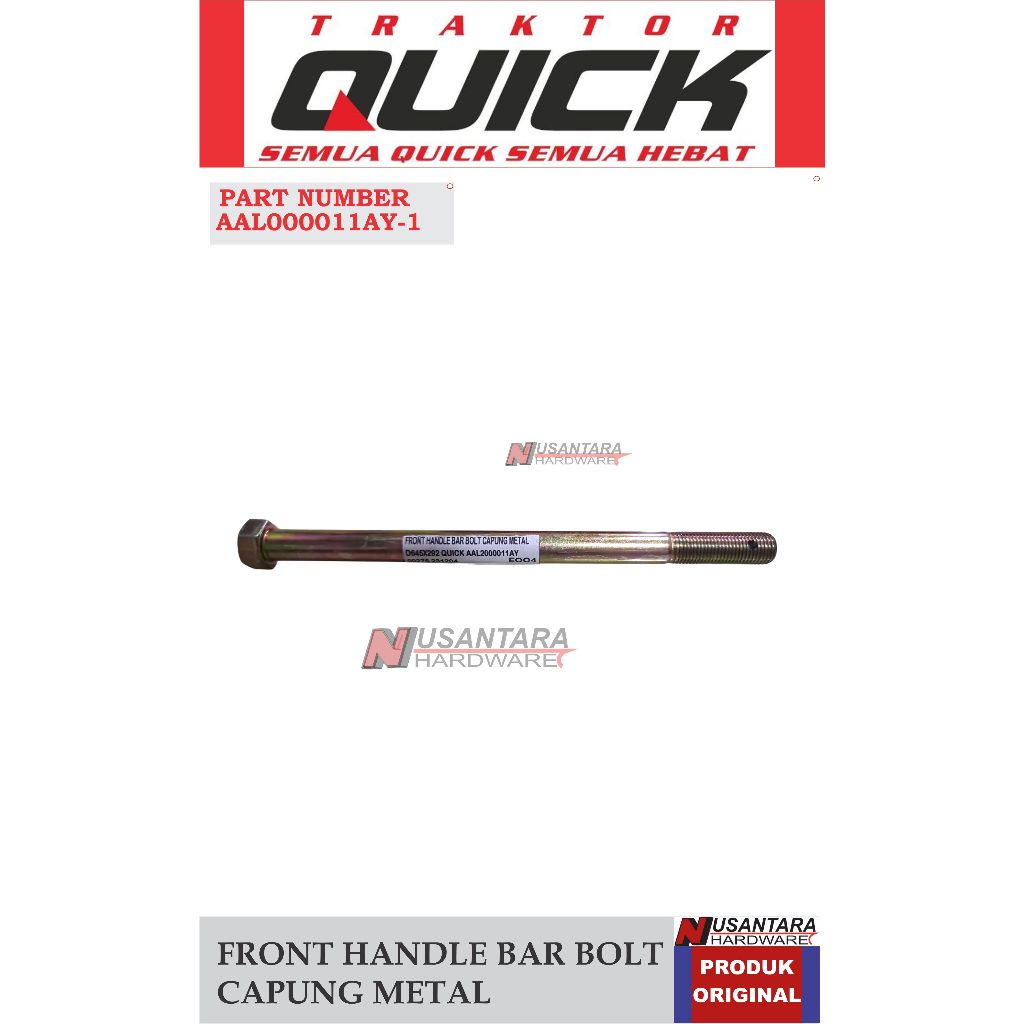 front handle bar bolt traktor quick capung metal,baud stang traktor capung,spare part traktor quick 