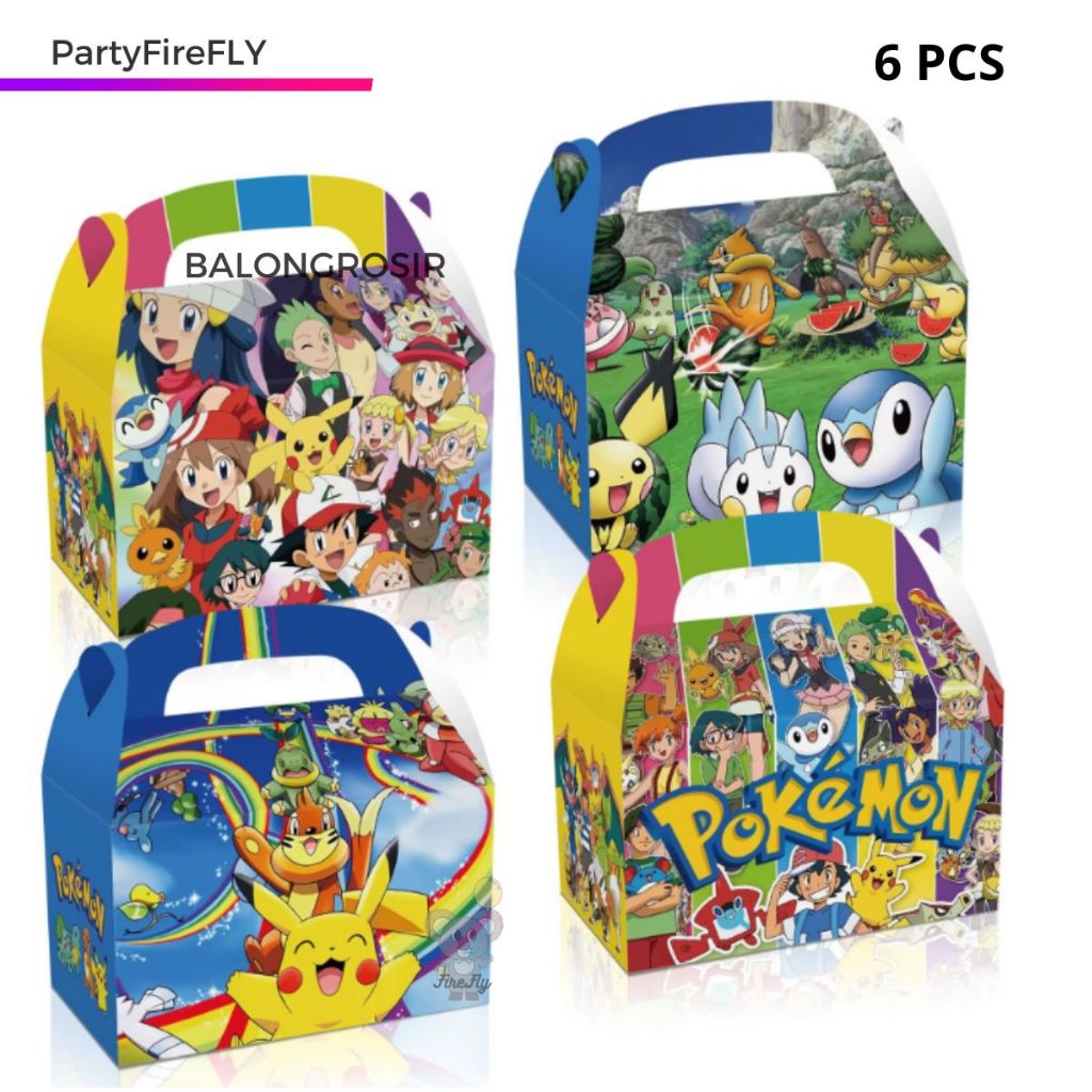 

Paper Bag Party Box Candy Box Pokemon Pikachu/snack BOX/Gifts BOX