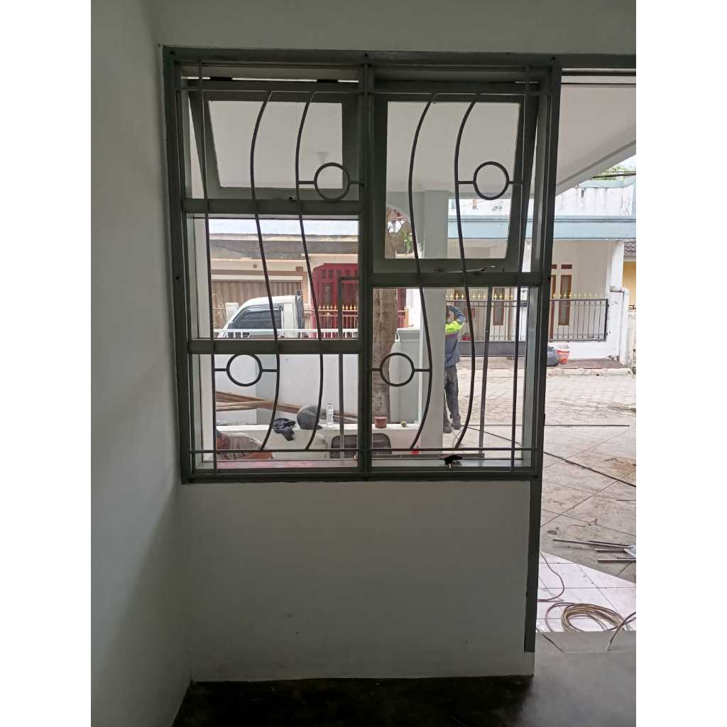 Tralis kusen jendela, kayu, allumunium, pintu, rumah minimalis bandung