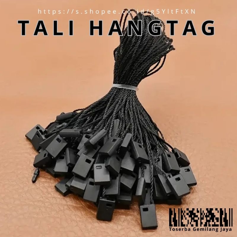 

Tali Hang Tag Benang Nylon 20 cm isi 12pcs warna hitam dan putih Hang Tag