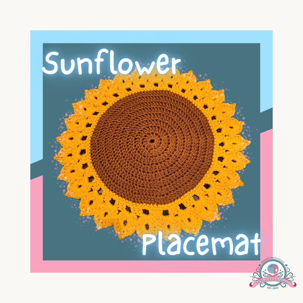 Sunflower Placemat | Tatakan Piring Hiasan Meja Makan Bunga Matahari