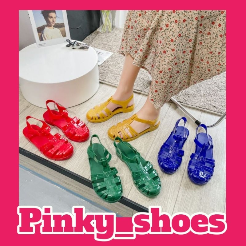 PINKY SHOES XD jelly shoes/sandal jelly wanita/sandal karet anti slip/sandal kekinian korea/jelly sh