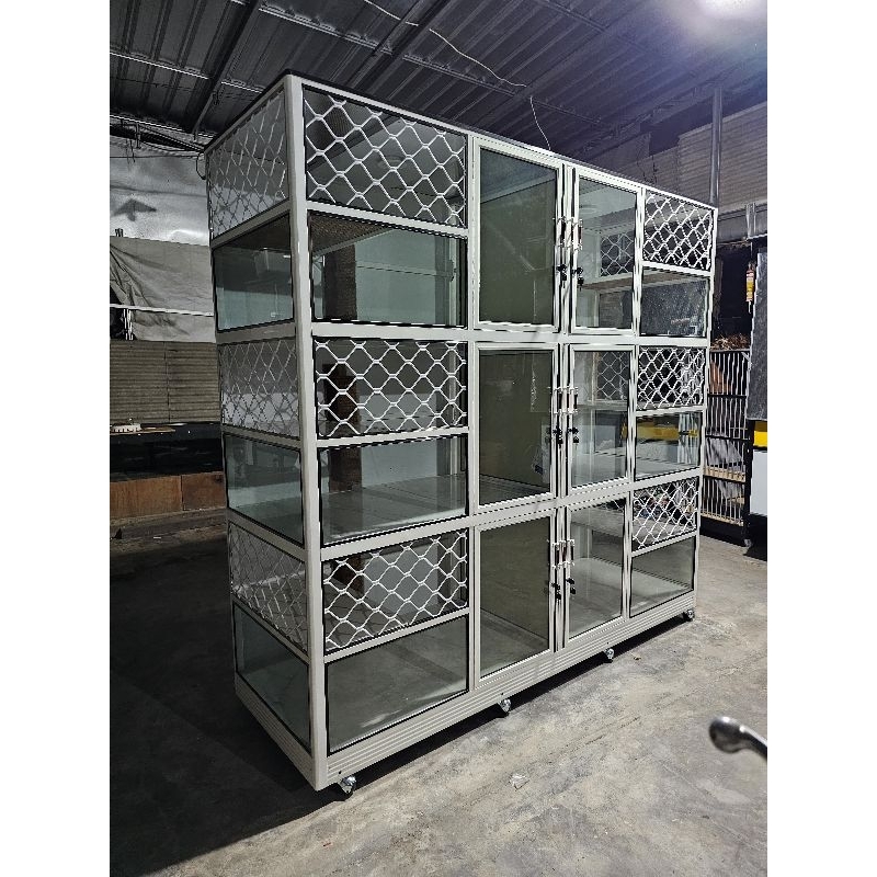 Kandang kucing aluminium pintu 6 premium