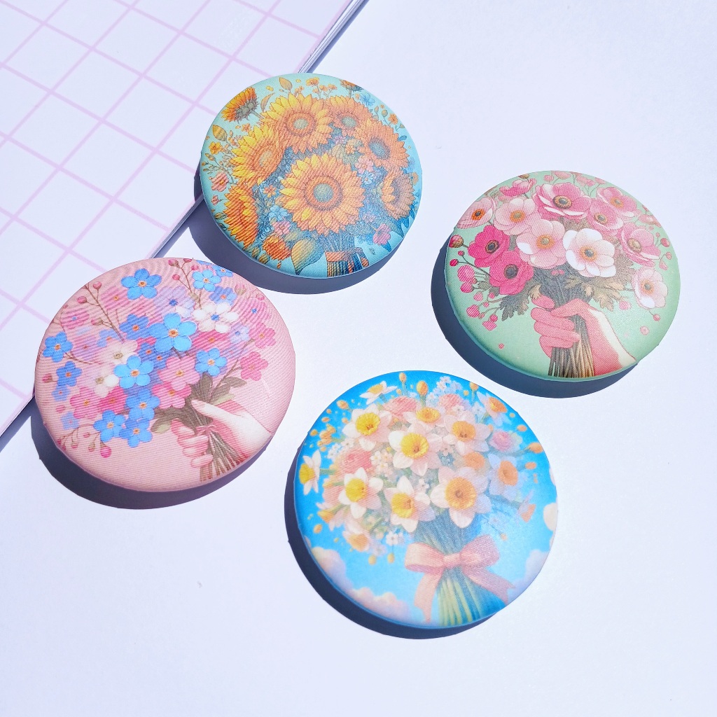 Flossola - PIN Peniti Flower Series / Bag Accessories / Pin Lucu Aesthetic / Pin Tas Wanita / Peniti