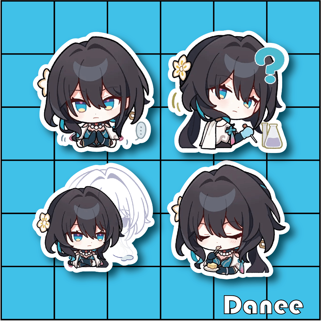 

[Stiker Honkai Star Rail Vinyl Anti Air] Ruan Mei, Stiker Anime Vinyl Tahan Air dan Awet, ukuran +-6 cm