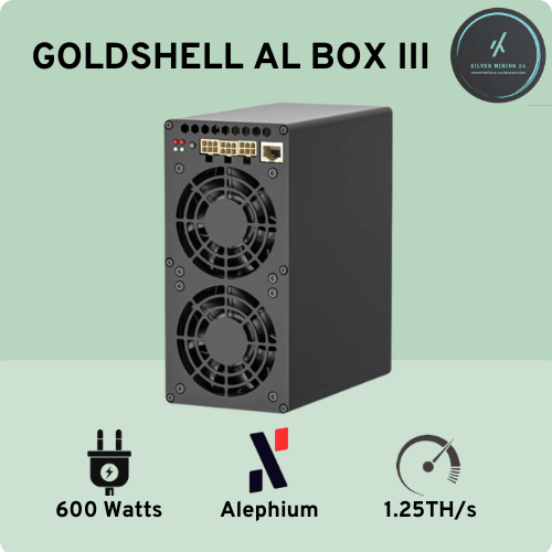 Goldshell AL BOX III 3 1.25TH 600W ALPH Alephium Mining Asic Miner 1.25 TH 600 Watt Blake3