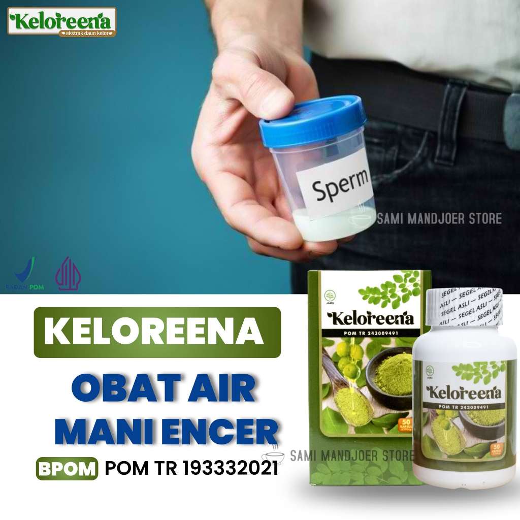 Obat Air Mani Encer - Pengental Sperma Alami - Vitamin Penyubur Sperma - Sperma Sehat - Keloreena 50