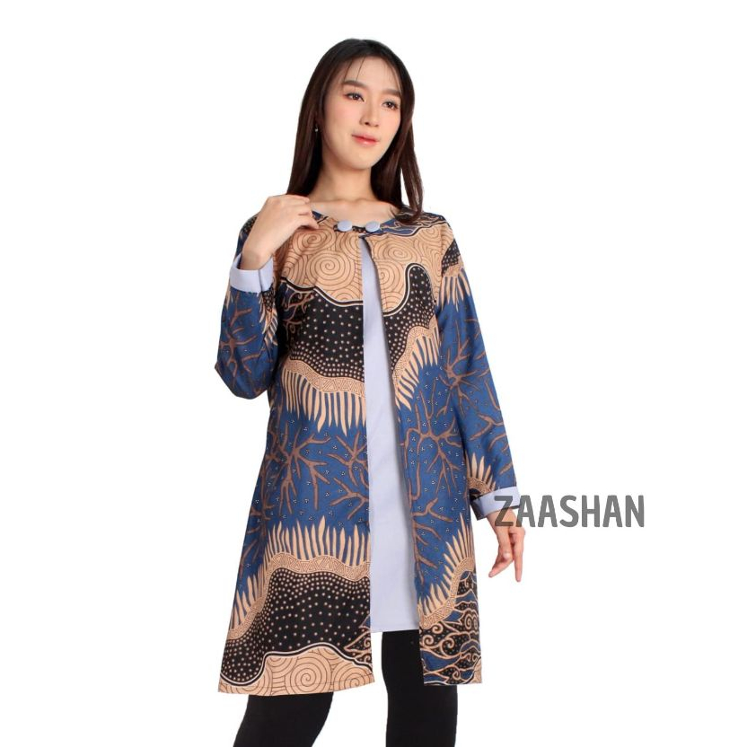 ZAIRA TUNIK KOMBINASI // BATIK TUNIK WANITA LENGAN PANJANG MOTIF KEKINIAN TERBARU