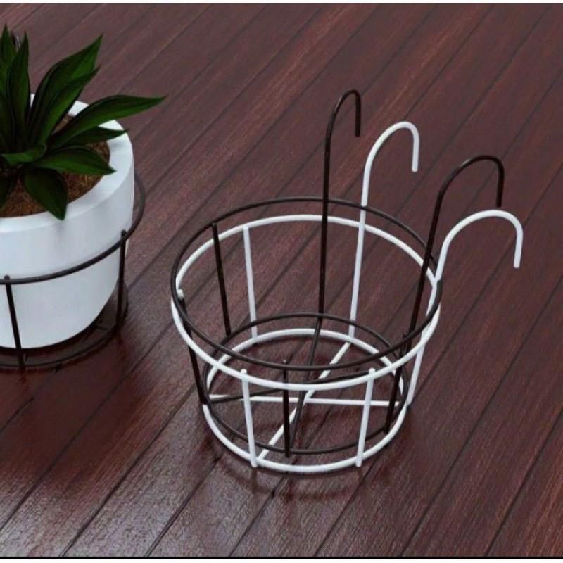 Raflezia Rak Pot Bunga/ Rak Tempel Pagar/ Rak Pot Gantung / Gantungan Pagar Model Bulat