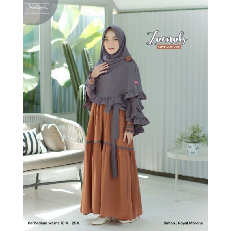 Zaenab syar'i by saimahijab /gamis set / gamis syar'i/