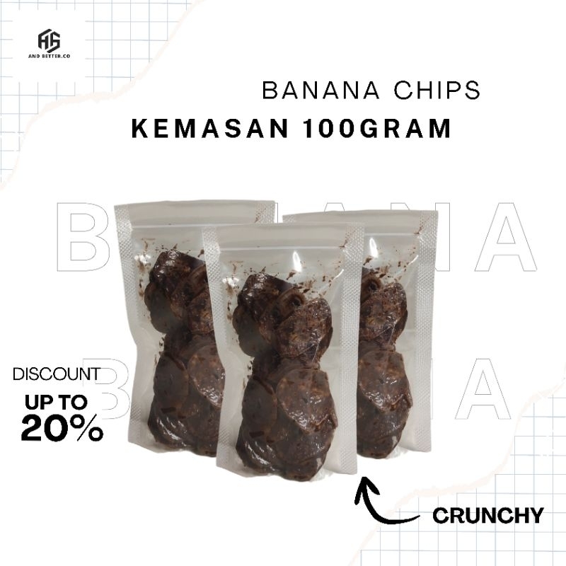 

Keripik Pisang Coklat Lumer 100g Banana Chips Melted Crunchy Termurah