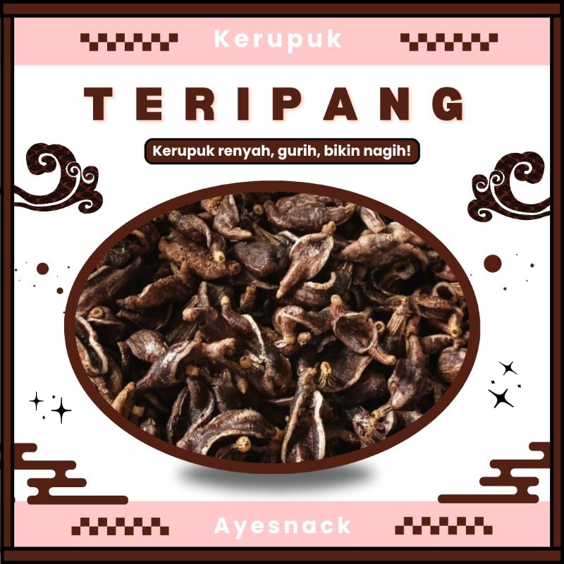 

Kerupuk Teripang/kerupuk laut/olahan laut/cemilan/kerupuk Kenjeran/oleh-oleh Surabaya/50 gram/100 gram/250 gram