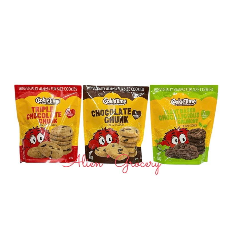 

COOKIE TIME Triple Chocolate Time Plant Based Chocalicious Crunchy Fun Size Cookies 140gr