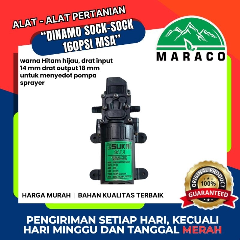 DINAMO POMPA SOCK-SOCK 160PSI MSA (dinamo sprayer cuci motor mobil ac bergaransi)