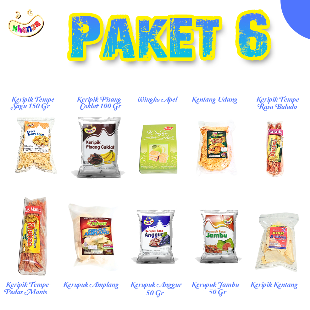 

PAKET HEMAT 6 KERIPIK TEMPE SAGU KERIPIK PISANG COKLAT WINGKO APEL KENTANG UDANG KERIPIK TEMPE RASA BALADO KERUPUK AMPLANG KERUPUK ANGGUR KERUPUK JAMBU KERIPIK KENTANG