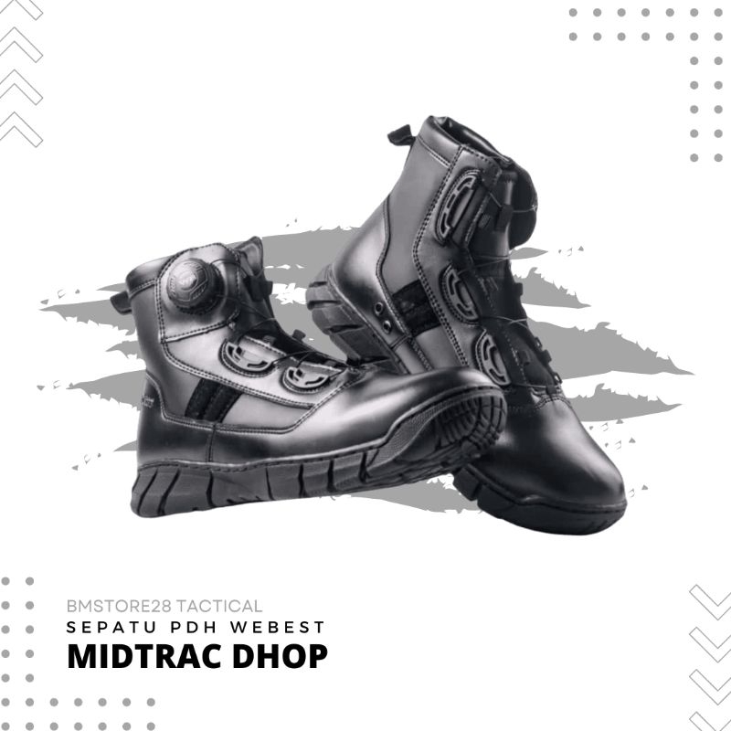 SEPATU PDH MIDTRACK WEBEST TALI PUTAR Samping