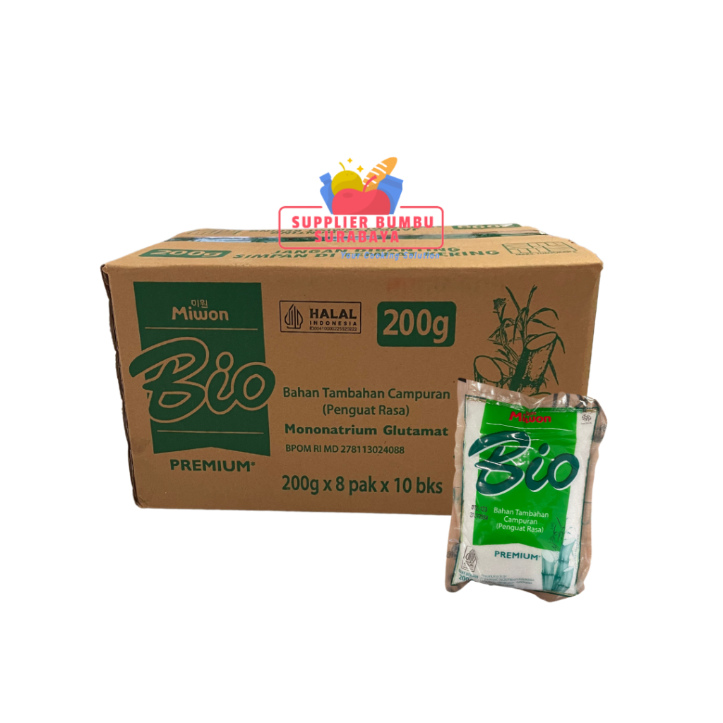 

Bio Miwon MSG Premium 200g 1 DOS isi 80 pcs