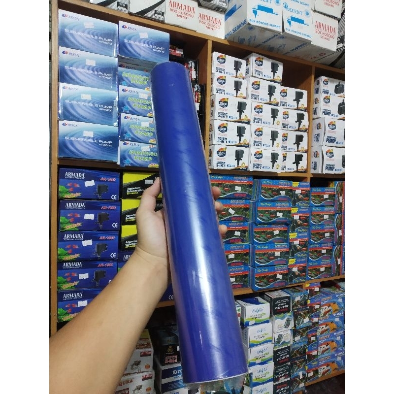 SKOTLET AQUARIUM BIRU // BACKGROUND AQUARIUM // 45 CM X 100 CM