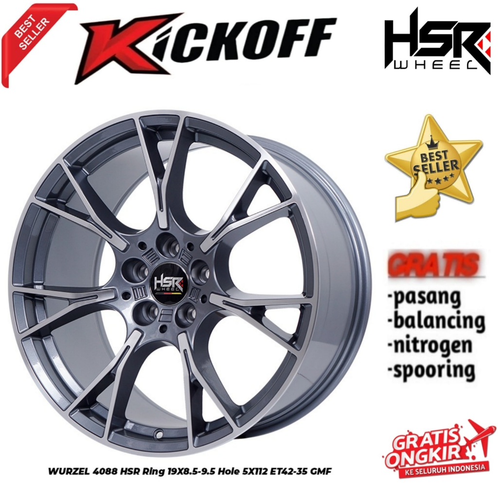 VELG MOBIL RING 19 BMW TIPE LOPOK HSR LEBAR VELG 85-95 INCH