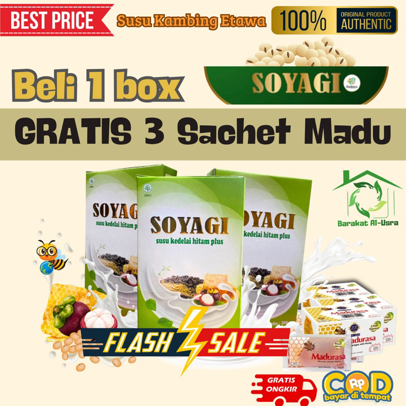 

SOYAGI SUSU KEDELAI [Beli 1Box Gratis 2Sachet Madu]KAYA AKAN SERAT DARI KACANG,Membuat perut terasa kenyang tiap hari