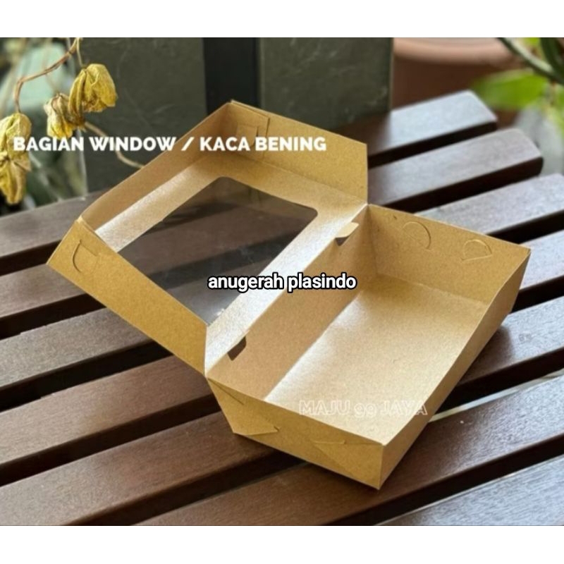 Paper Lunch Box WINDOW M, L isi 100 pcs