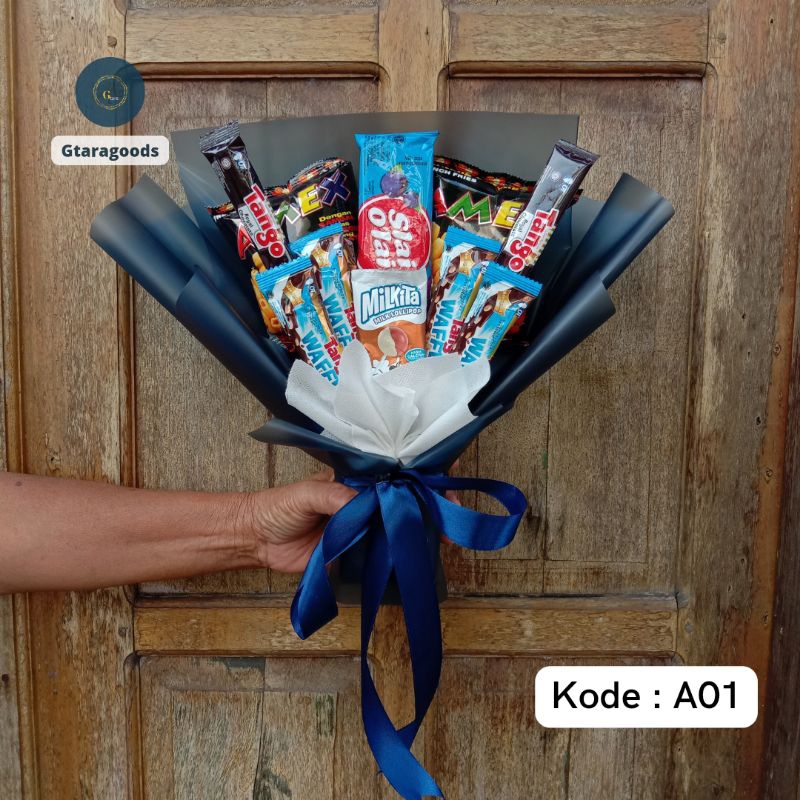 

Buket Gtaragoods - Buket Snack A/Bouquet Snack/Buket Murah/Buket sidang/Buket Wisuda/Buket Ulang Tahun/Hadiah