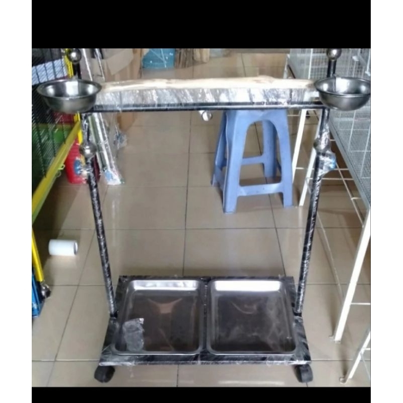 tangkringan burung Nuri Betet kakatua bayan macaw dll full stainless