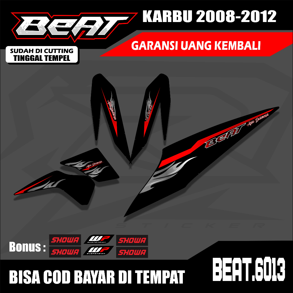 STRIPING BEAT KARBU 2008-2012 MOTIF TERBARU SUDAH DICUTTING